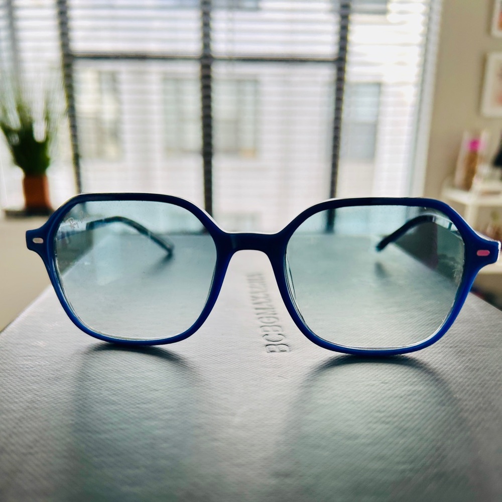 Blue Square Glasses